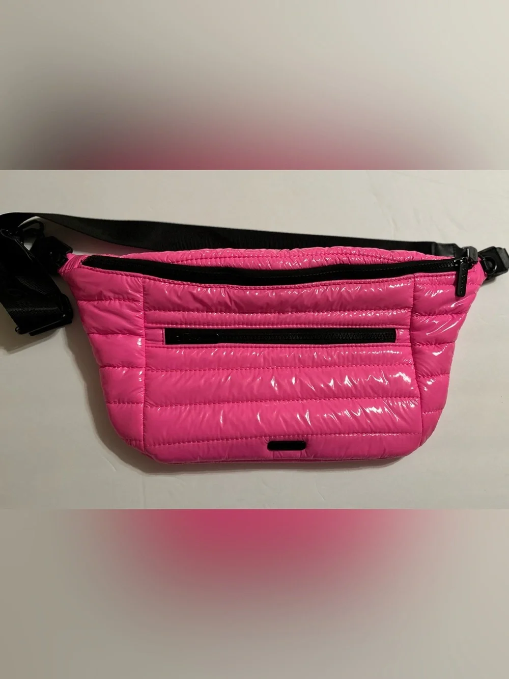 BCBG Hot Pink Quilted Crossbody Waist Bag